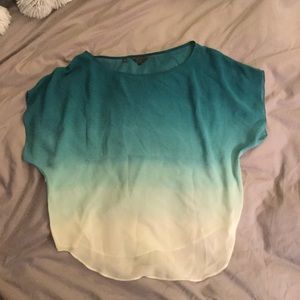 Sheer ombre blouse
